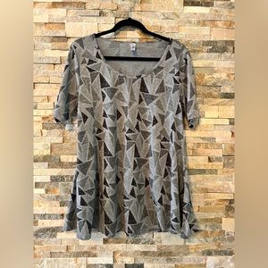 LuLaRoe M Grey and Black Shirt